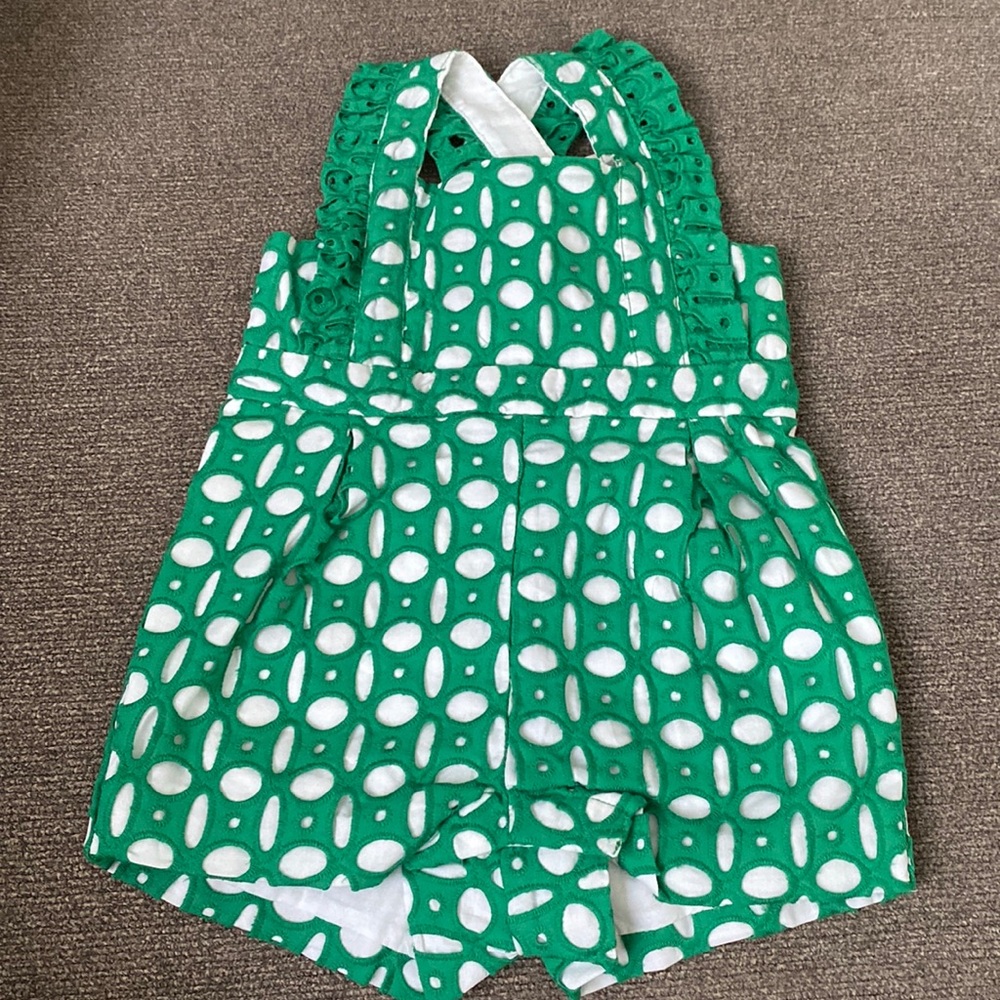 NWT Janie and Jack green romper size 3-6 month